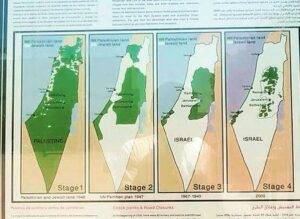 Carta dei territori sottratti ai palestinesi 